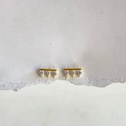 Rhinestone Bar Earrings