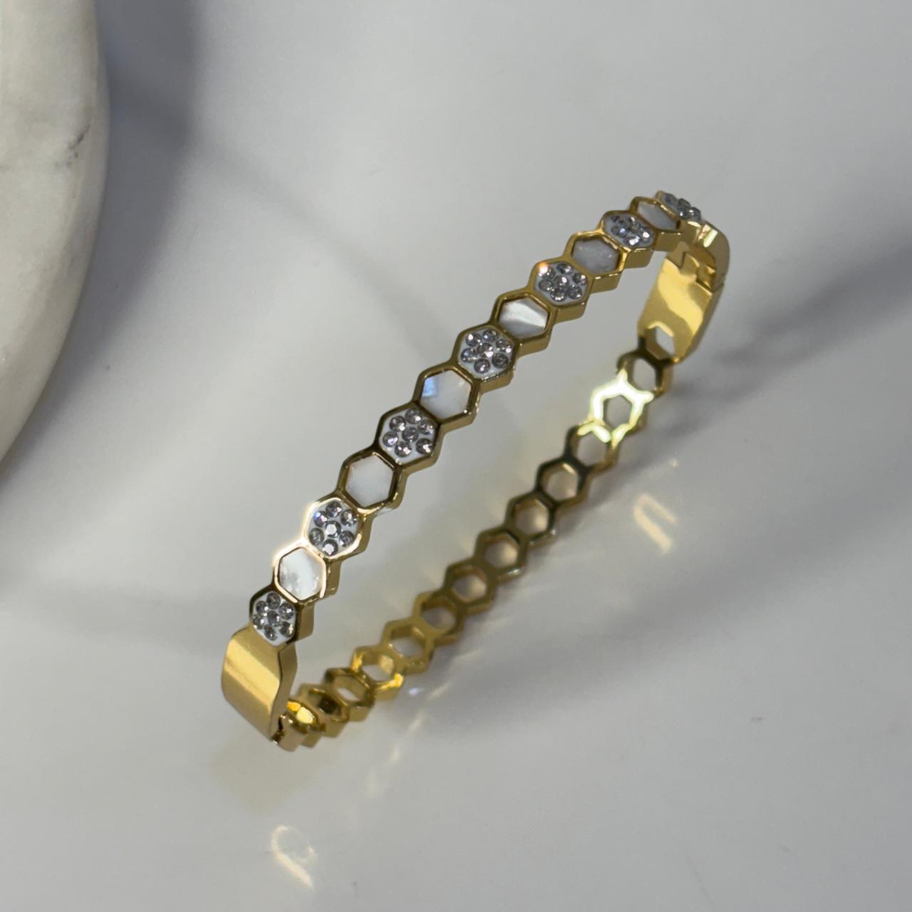 HoneyComb Studded Bracelet