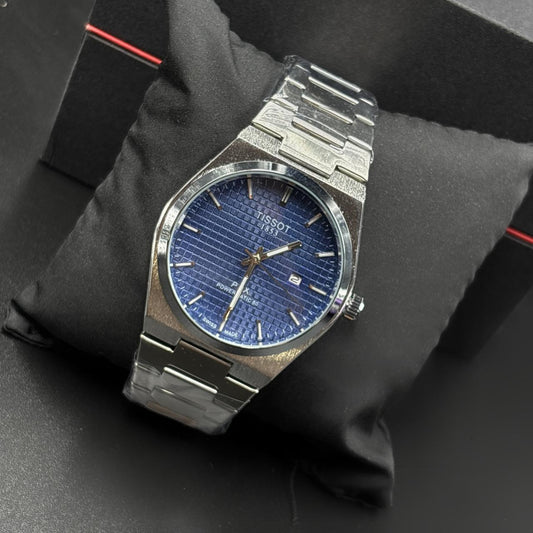 Tissot Silver Analog Watch ( Blue Dial )