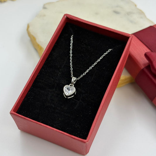 Dainty Heartie Necklace ( Silver)