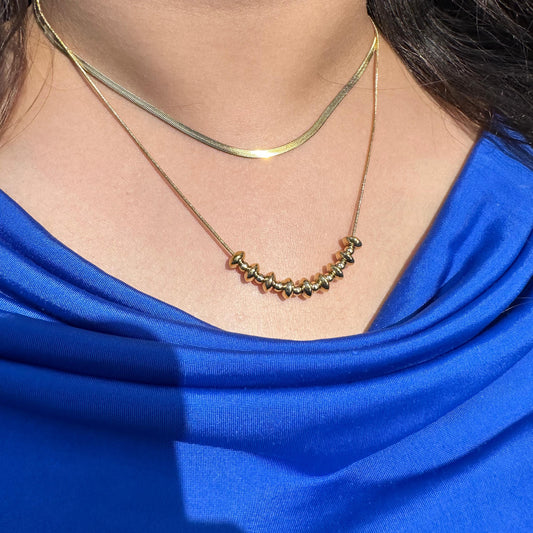 Snake Bead Layered Necklace