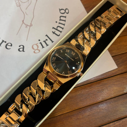 MK Link Watch (Rose Gold - Black)- 32 Mm