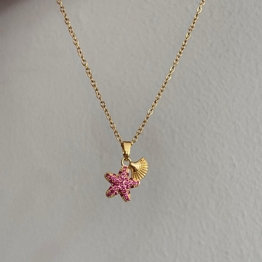 Pink Star Shell Necklace