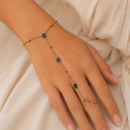 Emerald Ollie Hand Chain