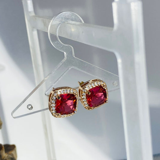 Ruby Rose Embelished Solitaire Studs