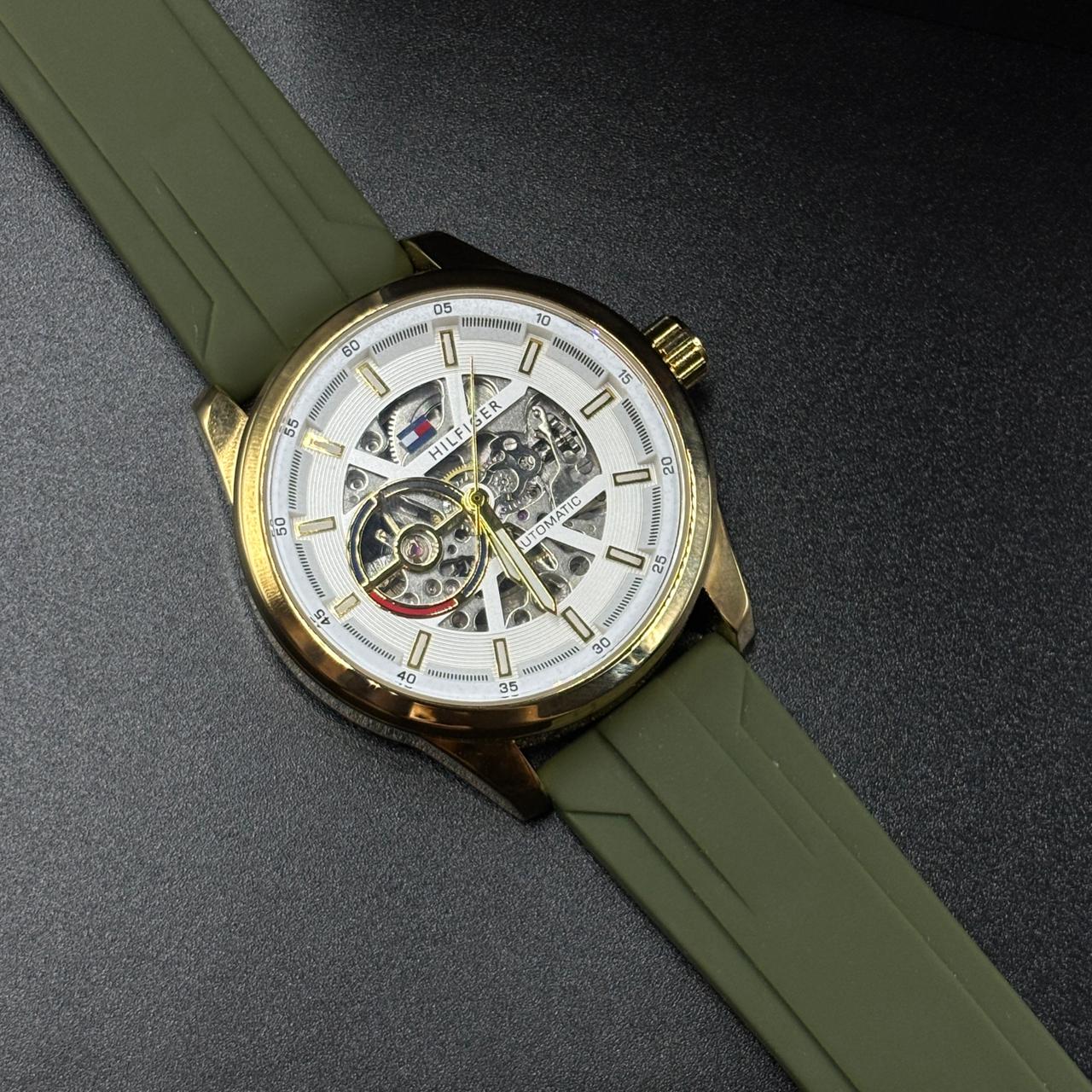 Tommy Hilfiger White Green Watch ( Automatic )