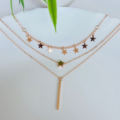 Star Bar Layered Necklace