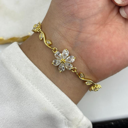 Crystal Daisy Cinderella Chain Bracelet