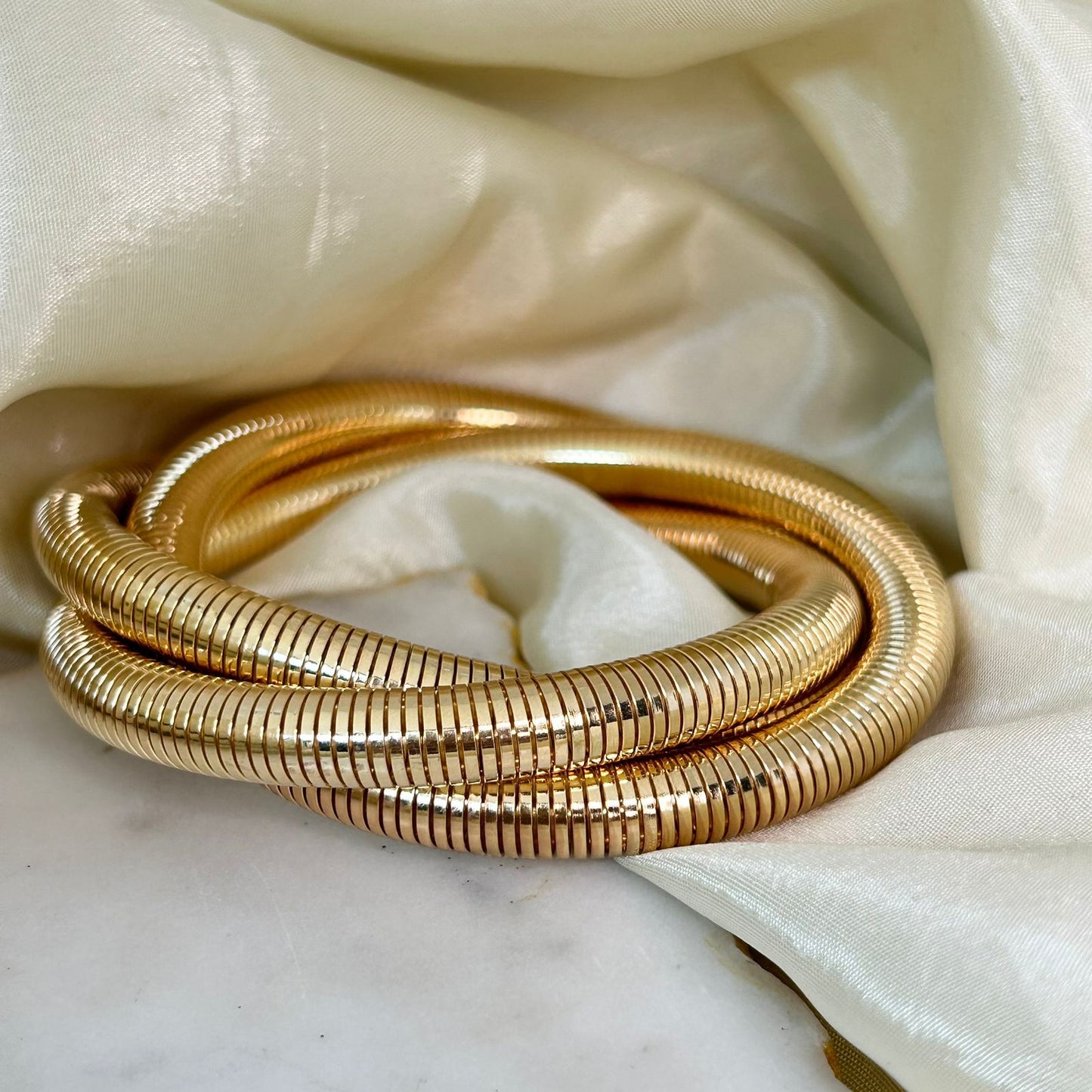 Gold Spiral Bracelet