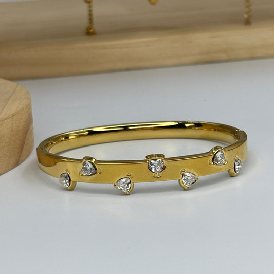 White Heartline Bracelet