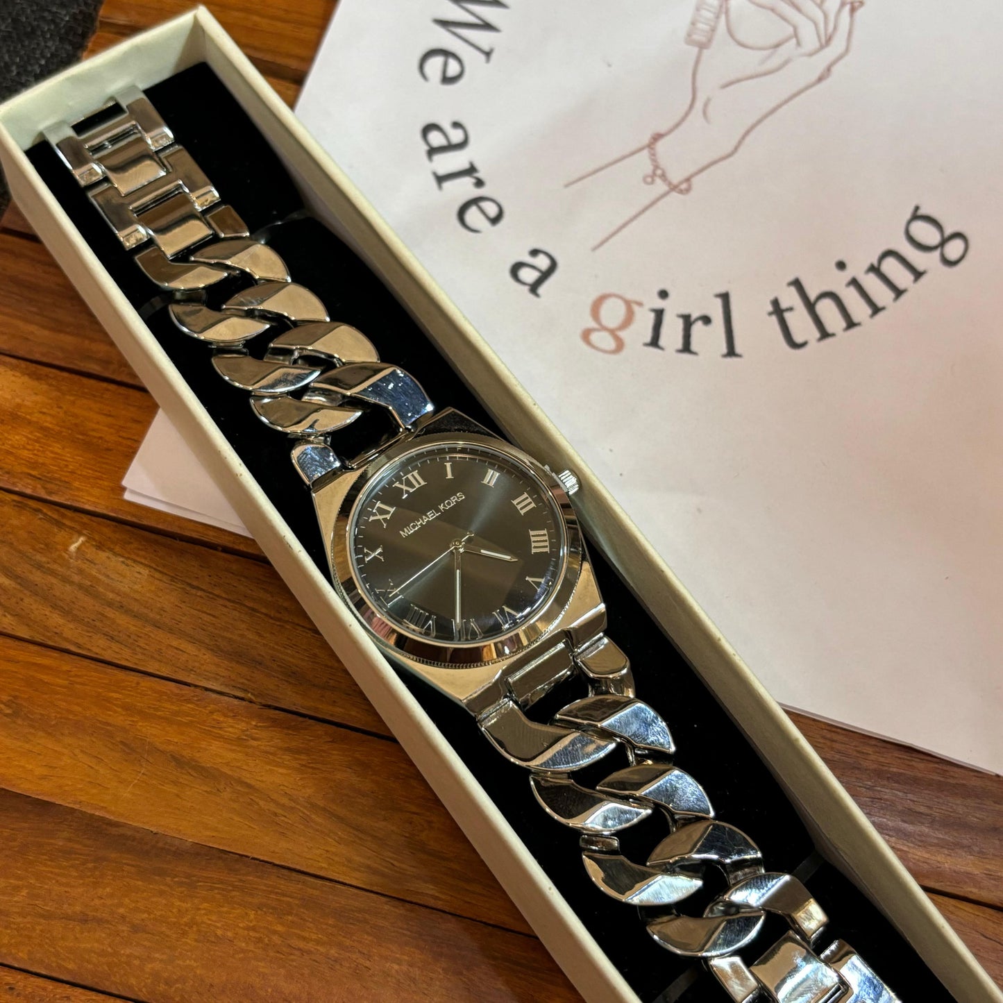 MK Link Watch (Silver - Black)- 32 Mm