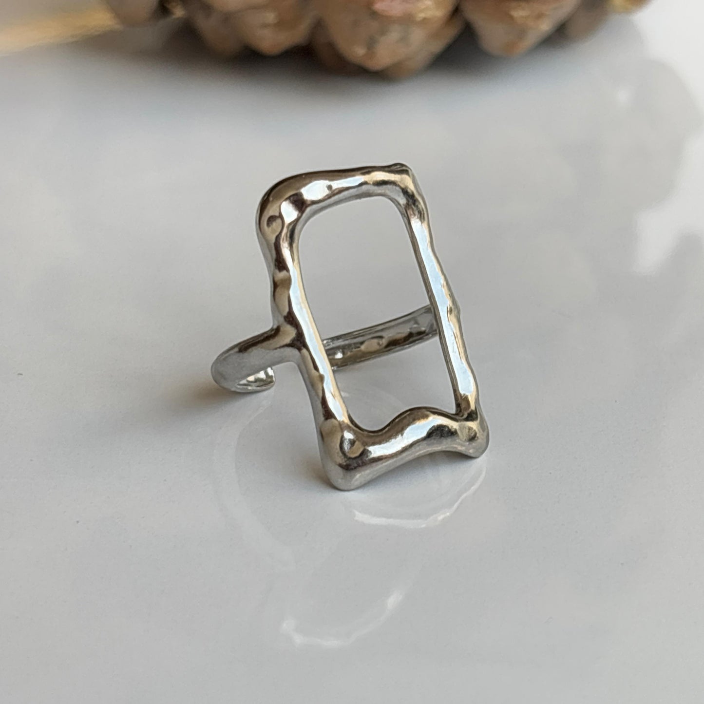 Hollow Silver Rectangular