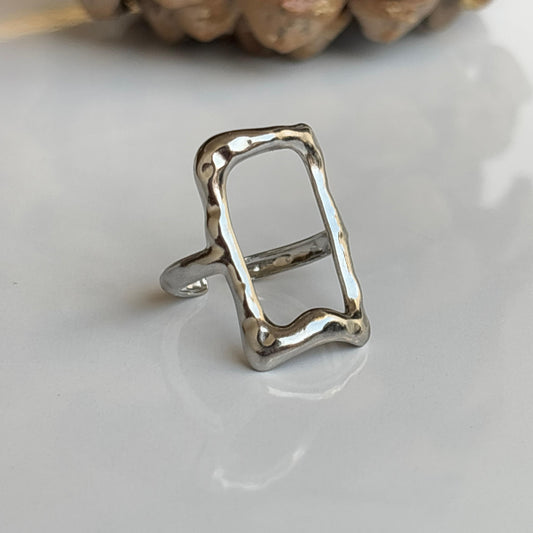 Hollow Silver Rectangular