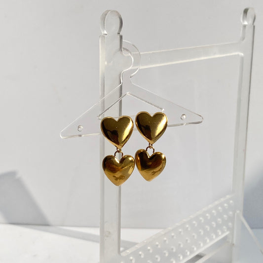 Dual Heart Earrings