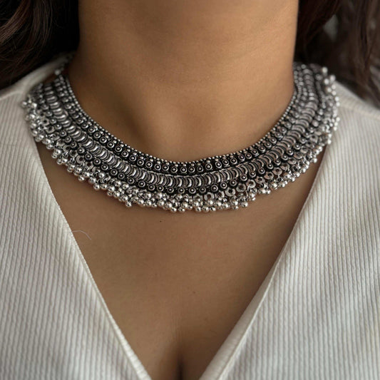 Ghungroo German Silver Choker