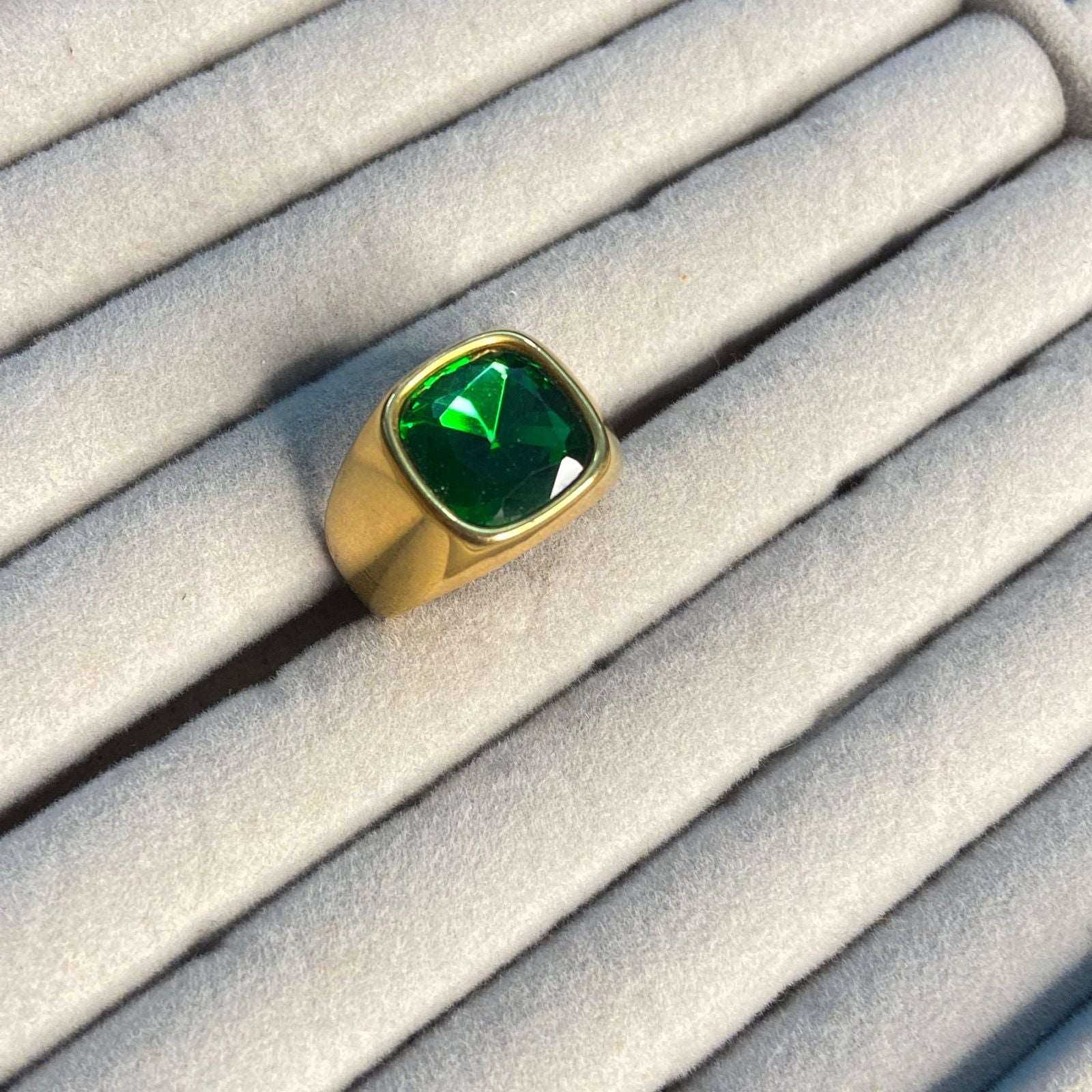 Emerald Alpha Ring