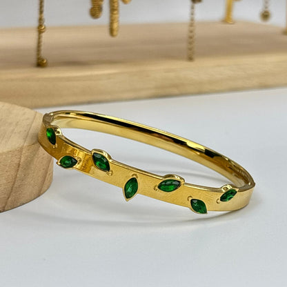 Emerald Leaf Bracelet