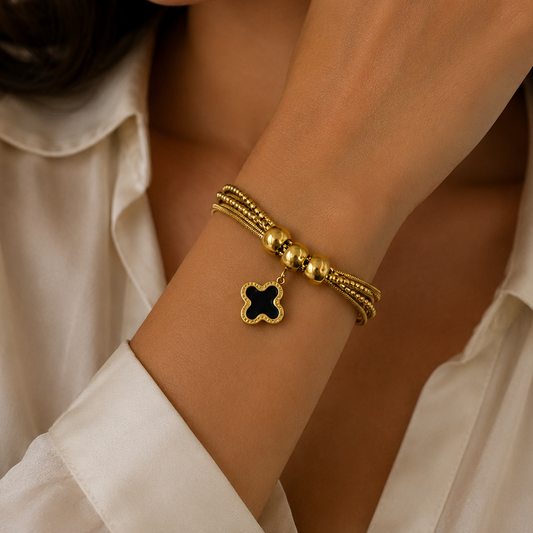 Clover Charm Chunky Bracelet