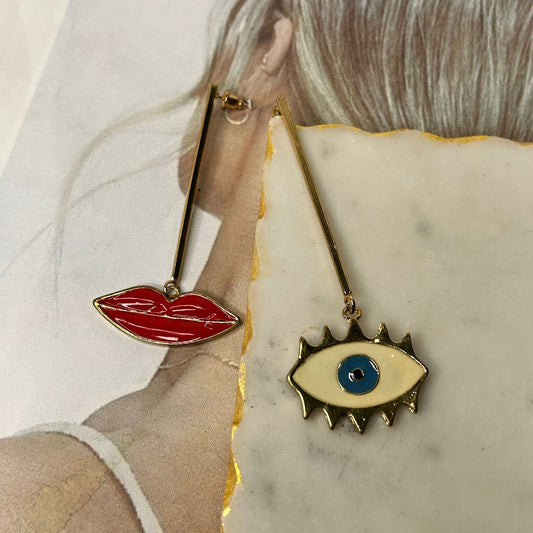 Evil Lip Earrings