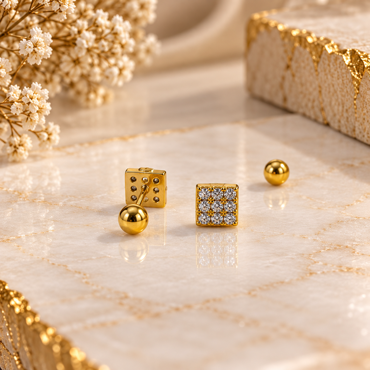 Auric Crystal Ballback Studs