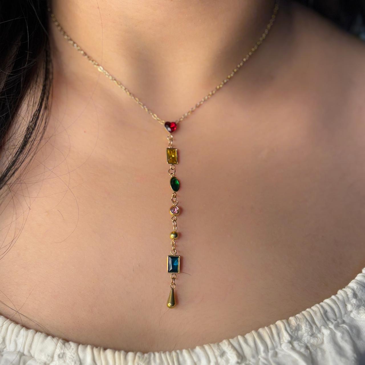 Minimal Bejewelled Necklace