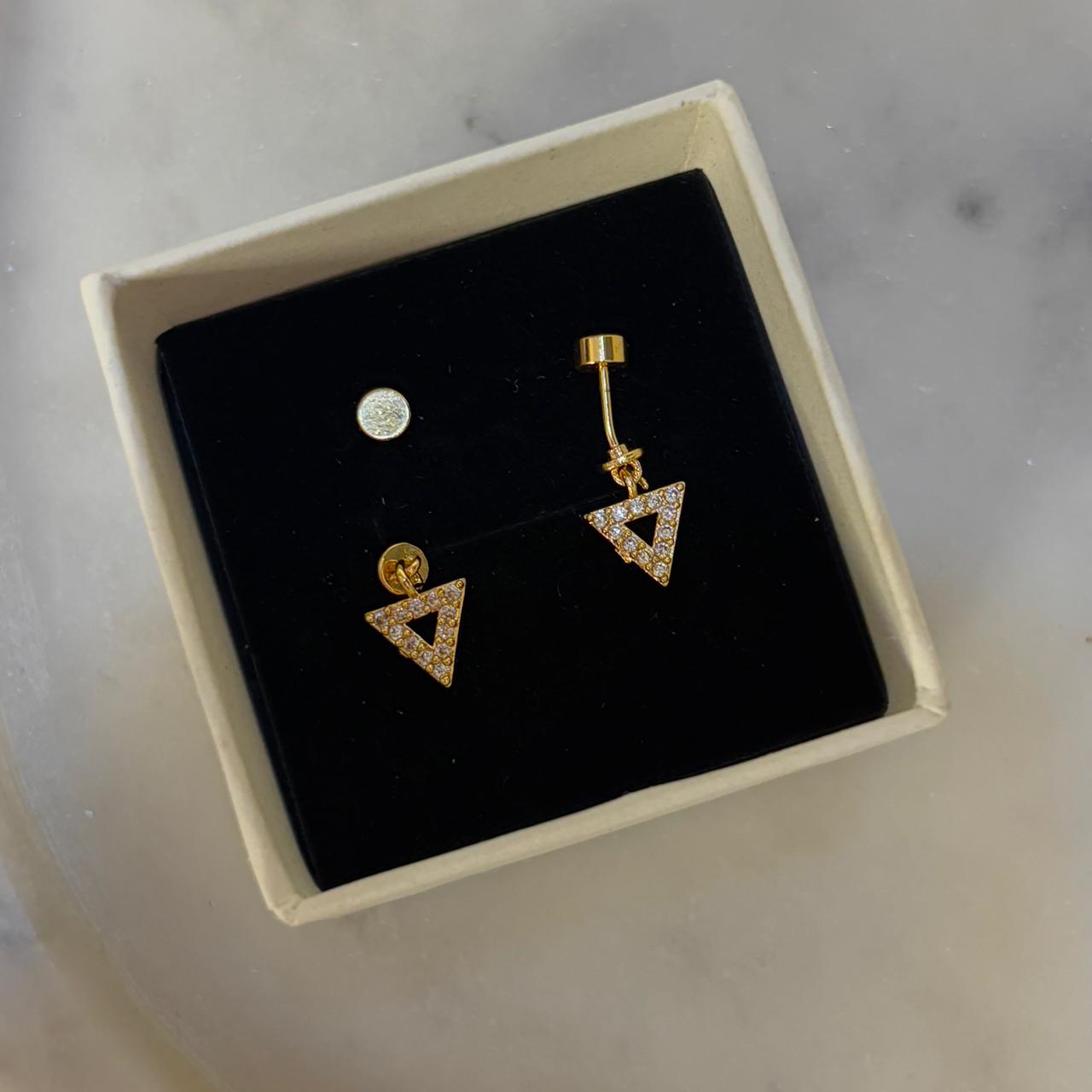 Triangle 2in1 Flatback Earrings