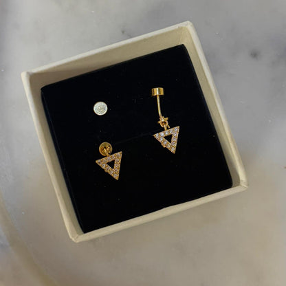 Triangle 2in1 Flatback Earrings