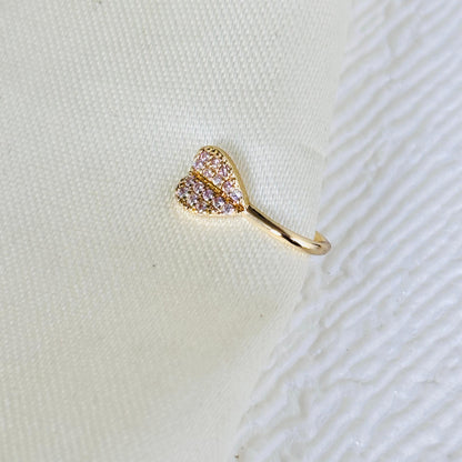 Heart Nose Pin ( Gold)