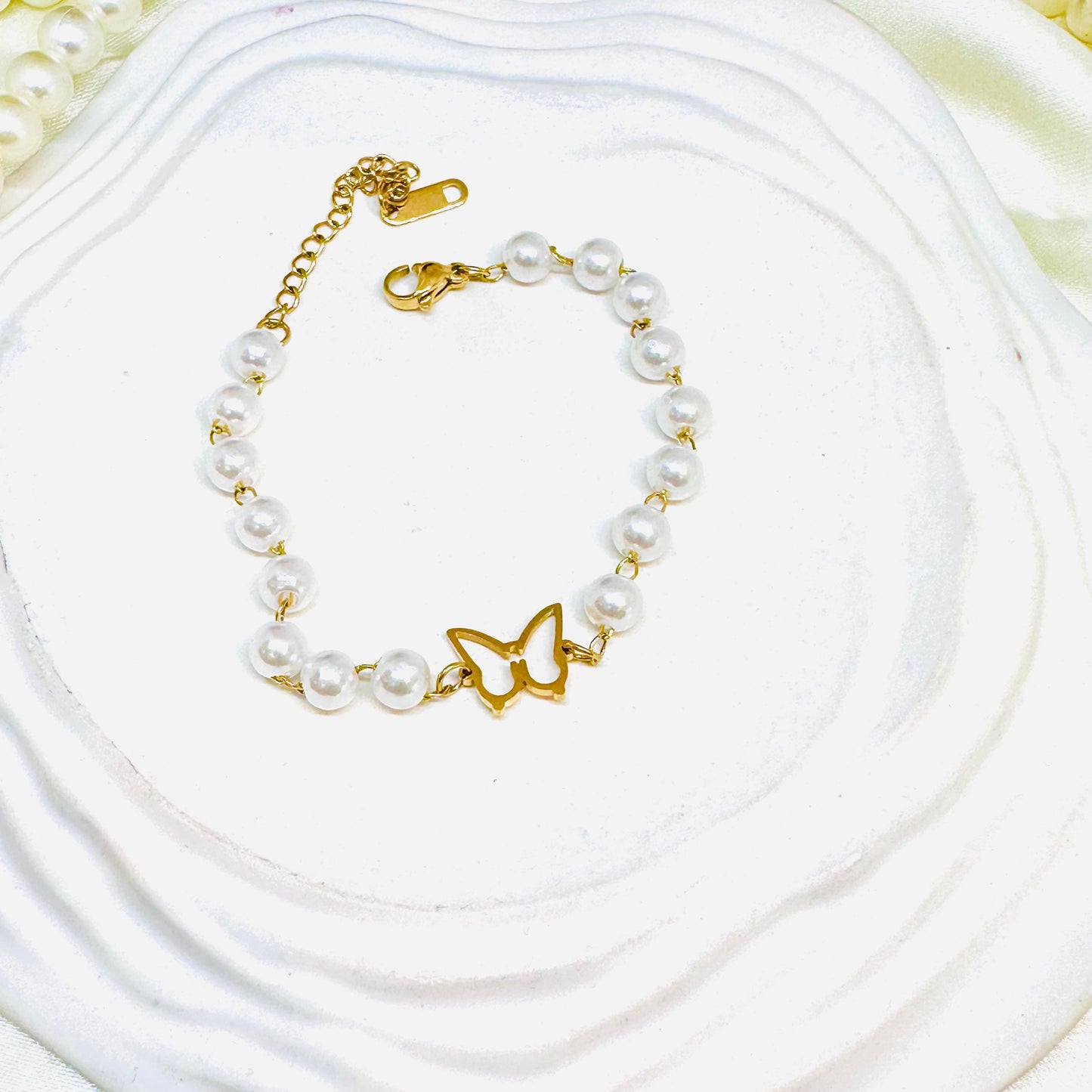 Butterfly Pearl Bracelet