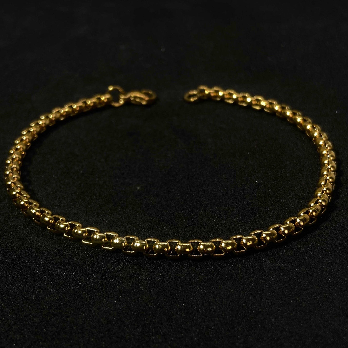 Box 18K Gold Plated Chain Bracelet