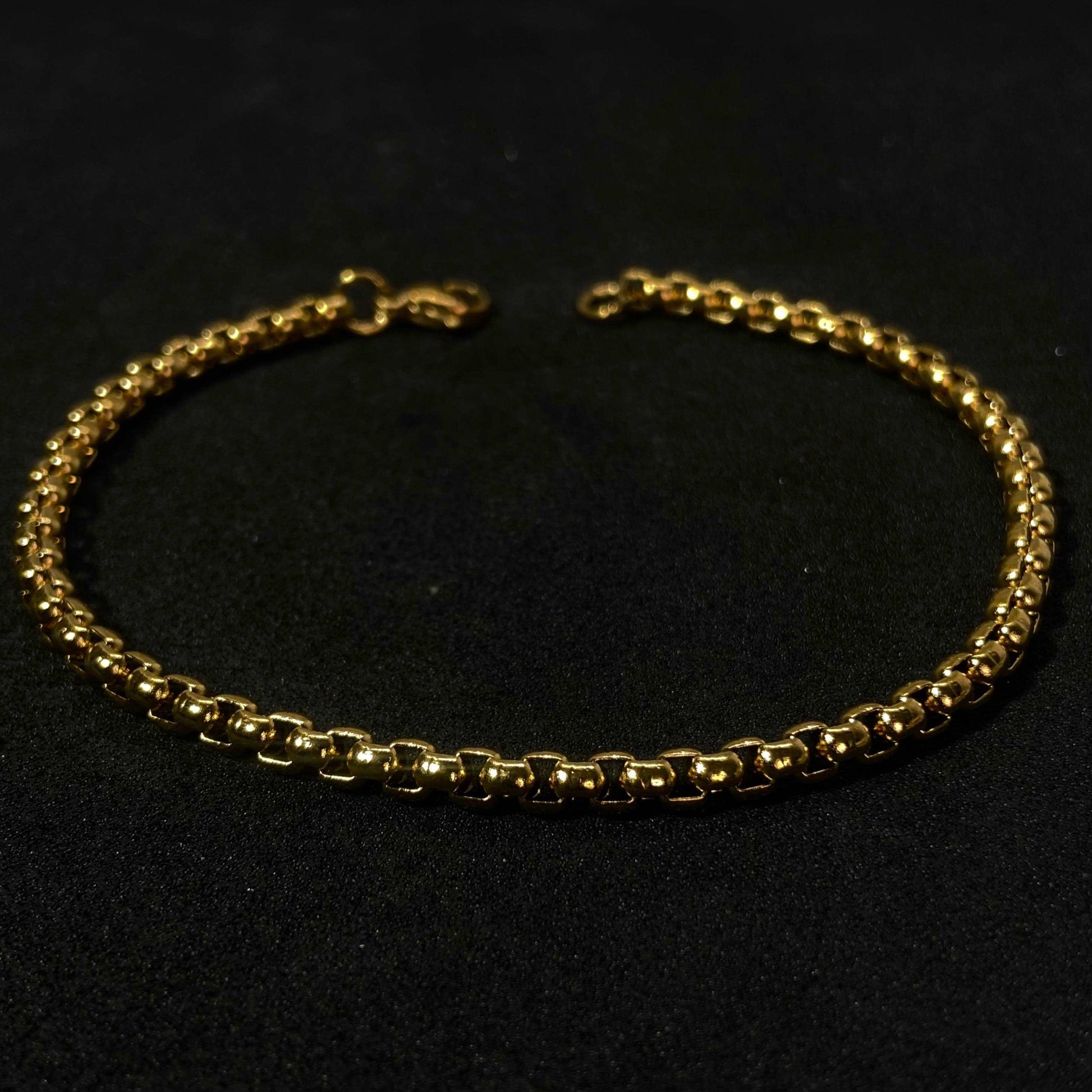 Box 18K Gold Plated Chain Bracelet