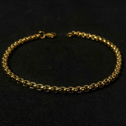 Box 18K Gold Plated Chain Bracelet