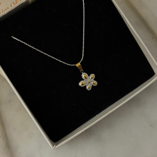 Calla Dual Tone Necklace