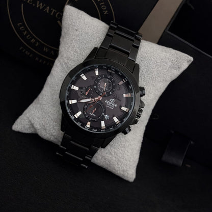 Edifice Casio WR 100M ( BLACK )