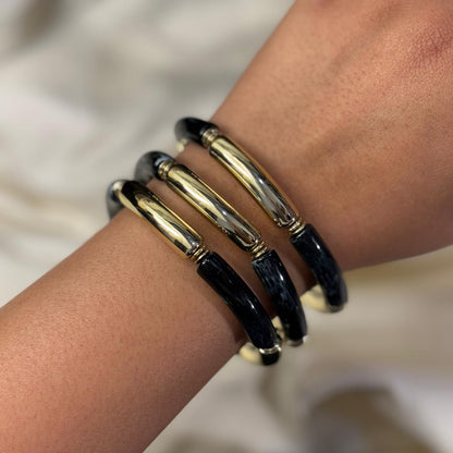 Ash Bamboo Stretchable Bracelets (Stack of 3)