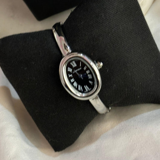 Vintage Cartier Bracelet Watch (Silver-Black)