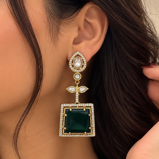 Noorani Earrings ( Emerald )