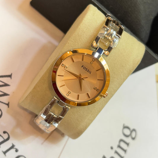 Fossil Link Dual Tone Watch