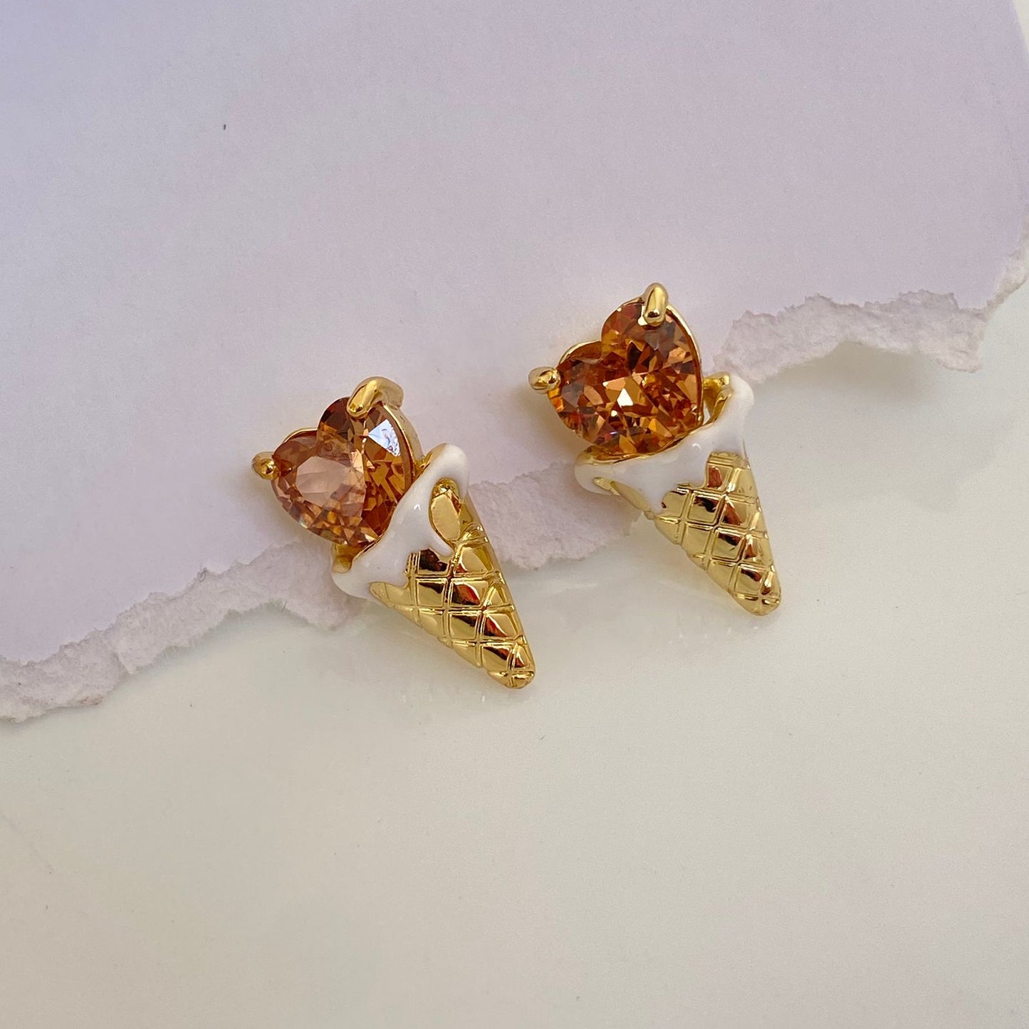 Popiscle Luxe Earrings ( Peach )