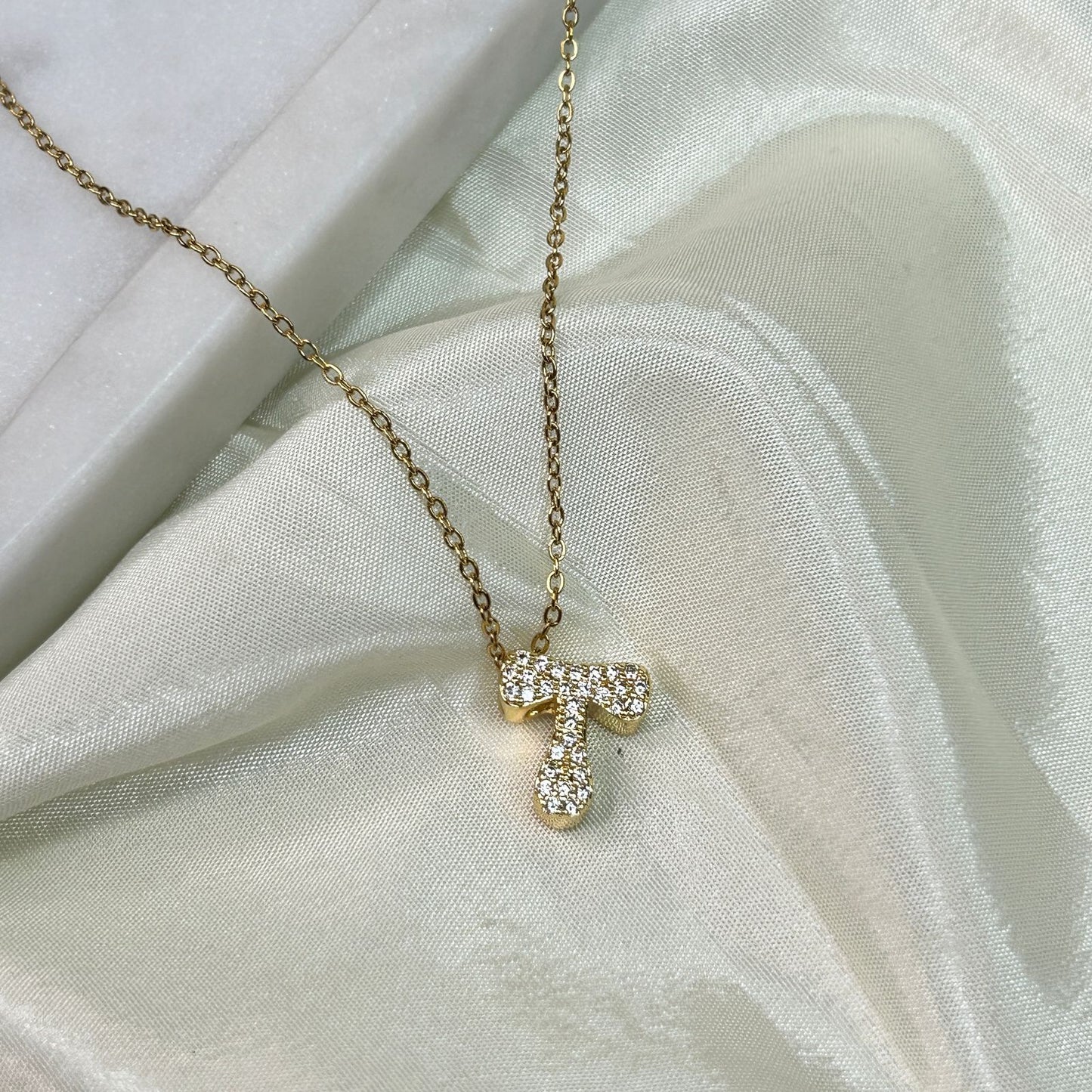 Studded Initial Necklaces
