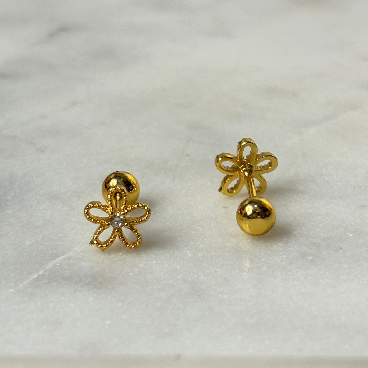 Floral Flatback Earrings
