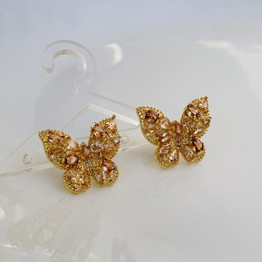 Glam Butterfly Earrings ( Gold)