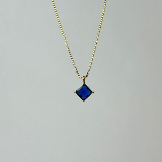 DeepBlue Solitaire Necklace
