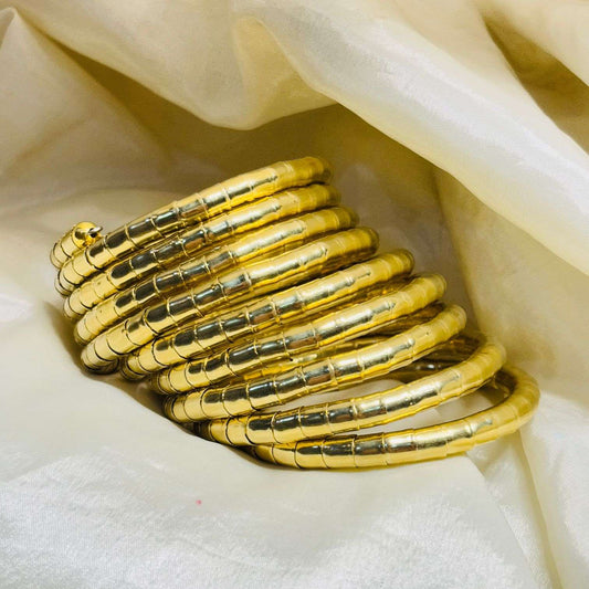 Viral Gold Brass Spiral Bracelet