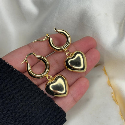Heart Chunky Hoops