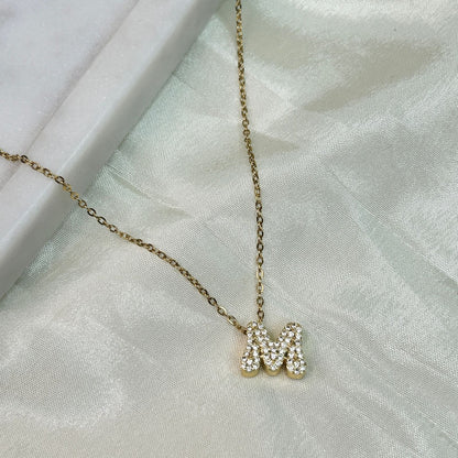 Studded Initial Necklaces