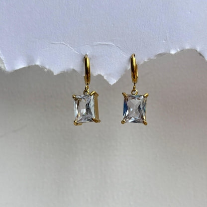 Blingy Square 18K Huggies