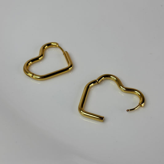 Heart Medium Hoops