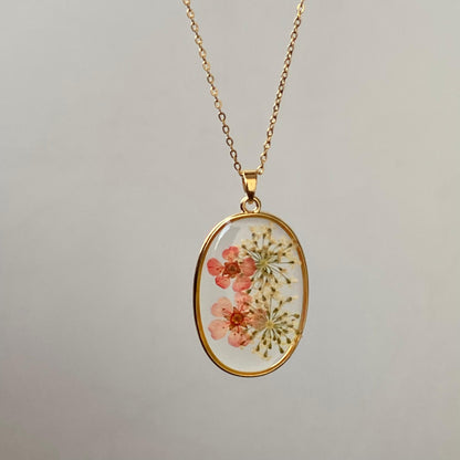 Peony Resin Necklace