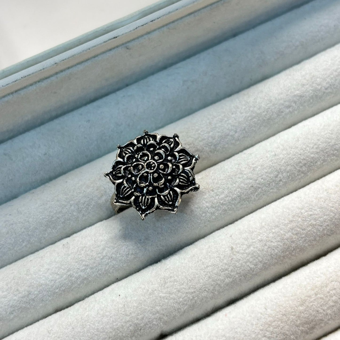 Lily Oxidised Ring